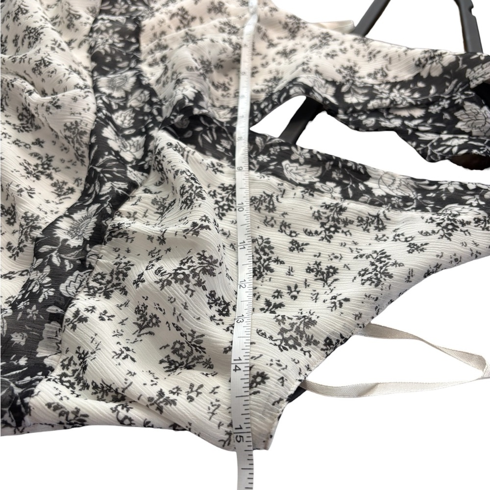 Nicole Benisti Y2K Floral Halter Tiered Ruffle Top L Boho Cottagecore - Picture 5 of 12